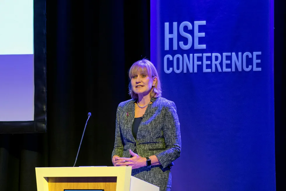 Never forget: OGUK chief executive Deirdre Michie at the OGUK HSE Conference 2019 in Aberdeen