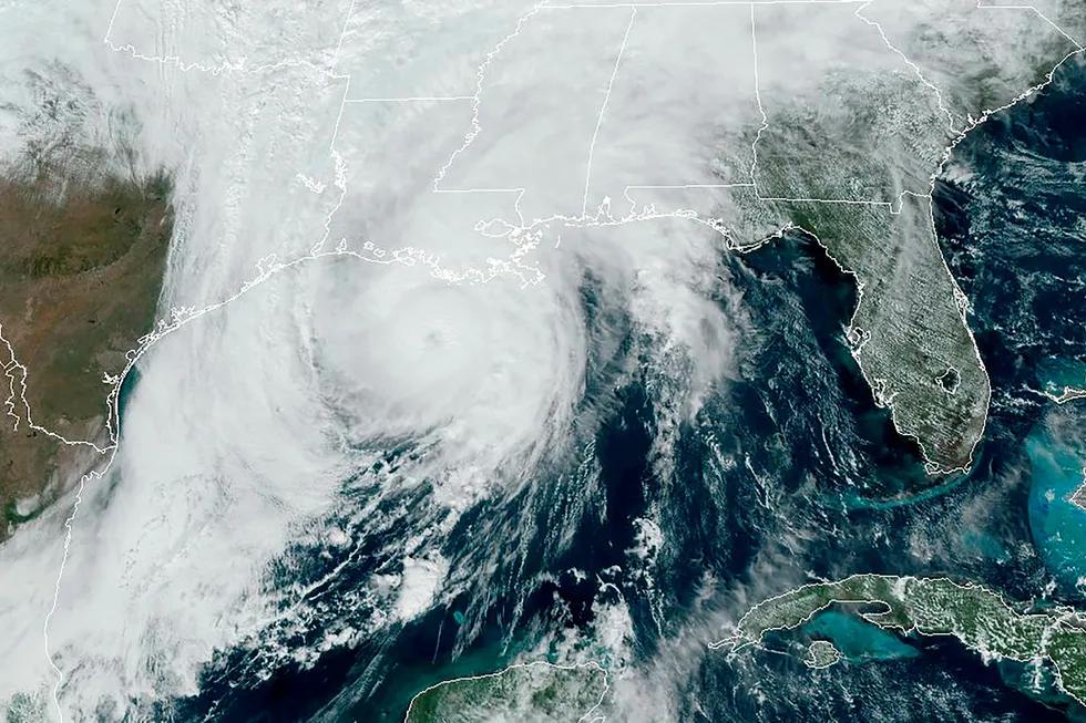 Hurricane Zeta: in the US Gulf of Mexico