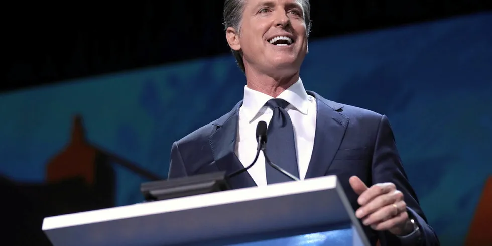 . California Governor Gavin Newsom.