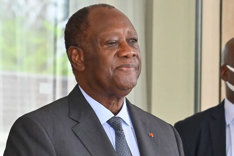 Offshore attraction: Ivory Coast President Alassane Ouattara in Abidjan earlier this year