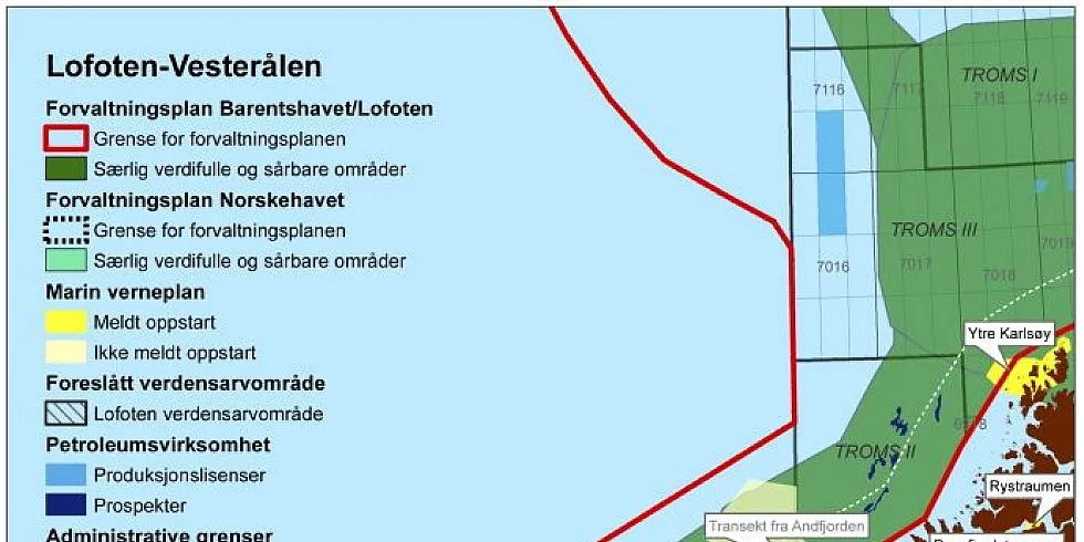 Forvaltningsplan: Plan for konsekvensutredning i Lofoten, Vesterålen og Senja.