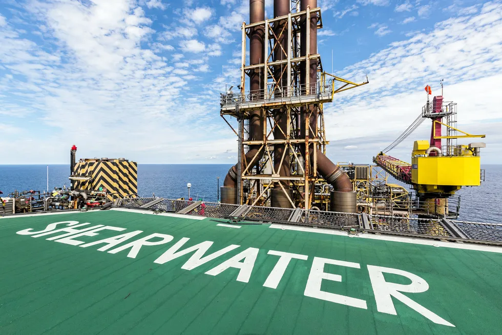 Done deal: the helipad at Shell's Shearwater platform in UK North Sea