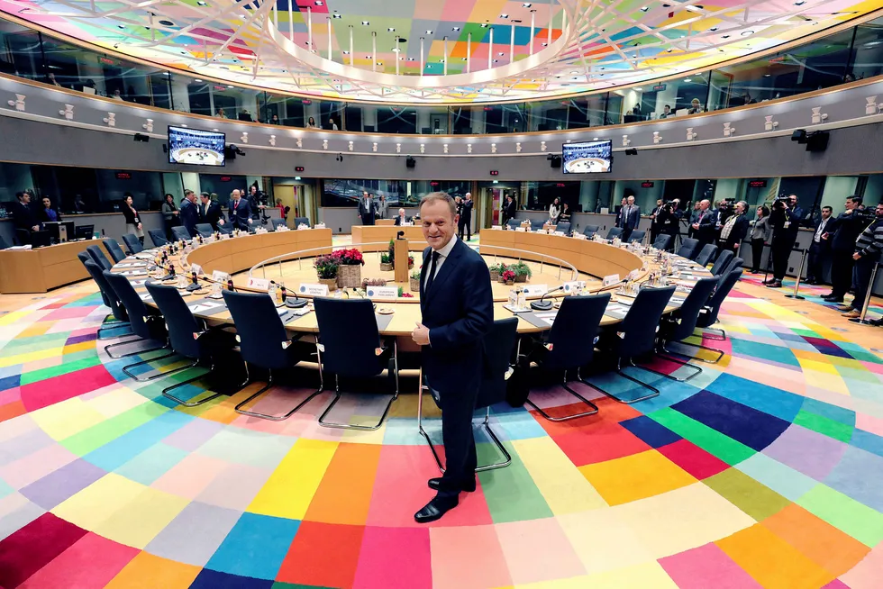 Rådspresident Donald Tusk har vært vert for ukens EU-toppmøte i Brussel. Tusk er av tilhengerne av et "permanent utvidet samarbeid" - EU nye effektiviserende forsvarssamarbeid. Foto: Ludovic Marin/AFP/NTB Scanpix
