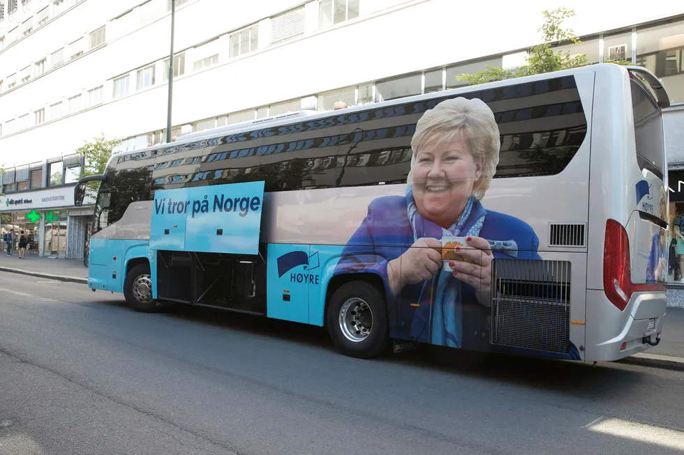 Sommeren 2017 var Høyres buss å se mange steder rundt om i Norge
