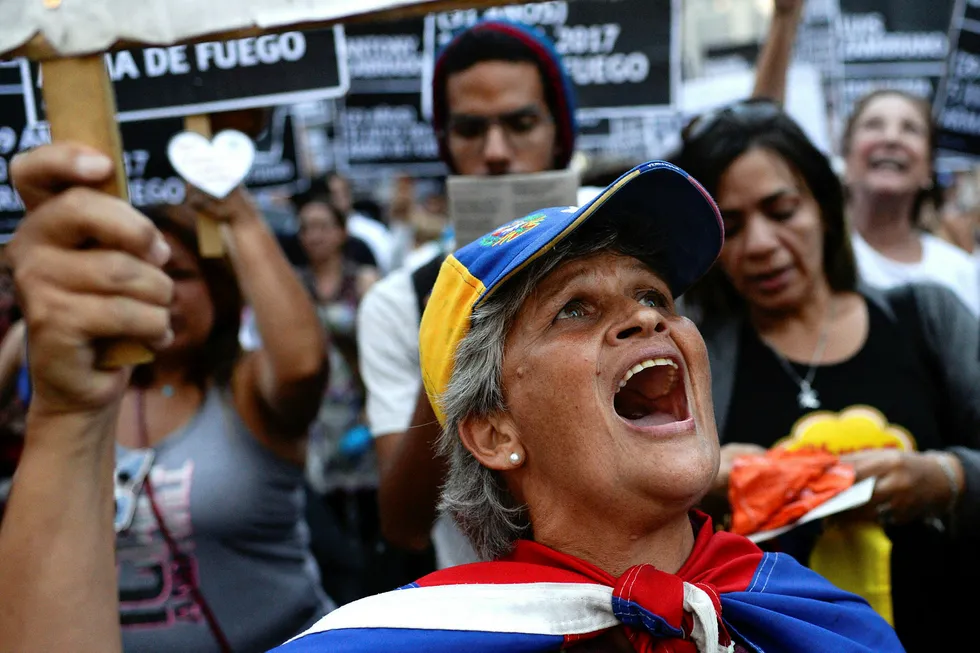 Det har vært mange ulike demonstrasjoner og protestmarsjer i Venezuela i år. Foto: Federico Parra/AFP photo/NTB scanpix