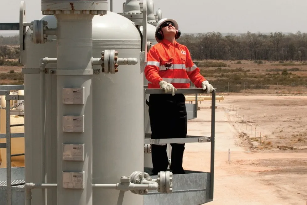 The Shell-operated QCLNG project in the Surat Basin of southern Queensland, Australia.