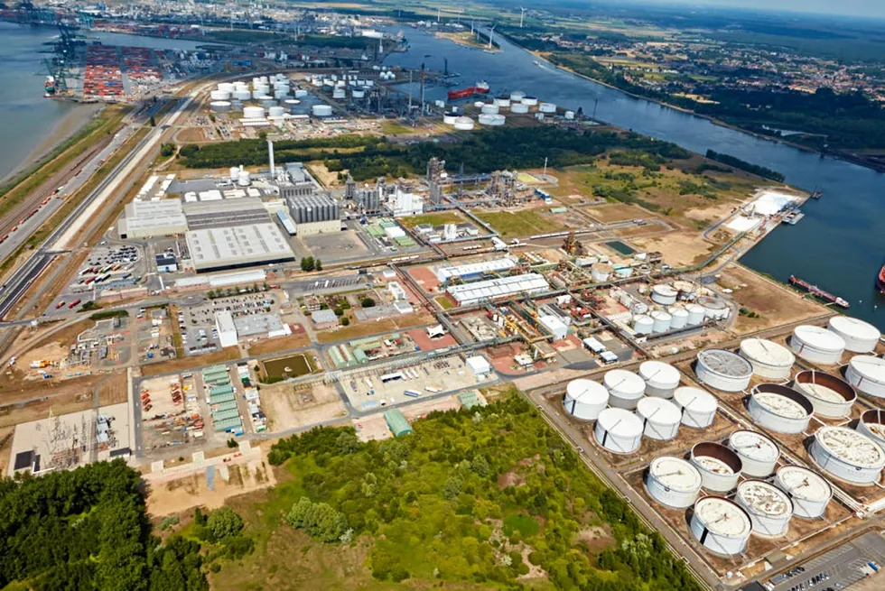 Inovyn’s chemical manufacturing complex at Lillo in the Port of Antwerp.