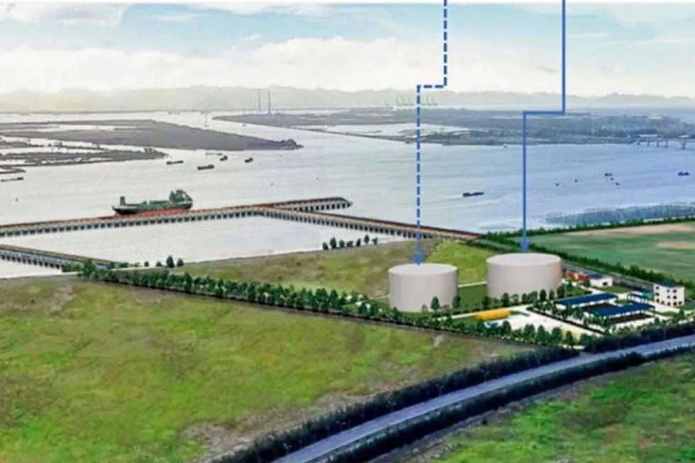 Planned imports: a rendering of the proposed Northern Vietnam LNG Terminal