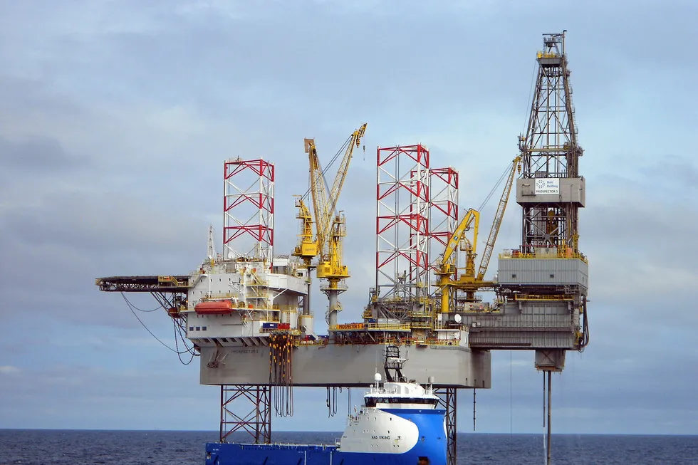 Discovery: the Borr Drilling jack-up Prospector 5 drilling the Glengorm discovery in the UK North Sea in January 2019