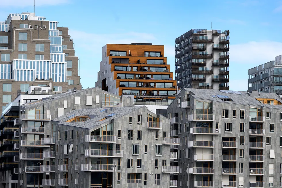 Selv ikke nye leiligheter i Bjørvika leverer energiklasse høy nok til å få lavere rente. Energiklasse D.
