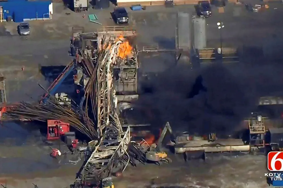 Update: a Patterson-UTI rig has almost been completely removed from the wellsite