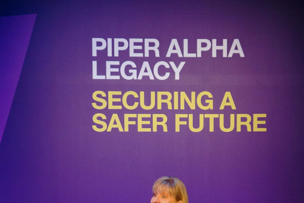 Recognition: Oil & Gas UK chief executive Deirdre Michie at the Safety 30 conference in Aberdeen