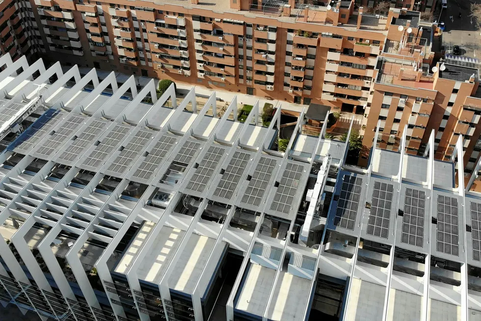 Bright idea: Solmatch solar panels installed on the roof of Campus Repsol, corporate headquarters of the Spanish major
