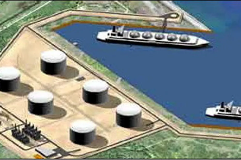 Artist’s impression: the Port Arthur LNG project in the US.