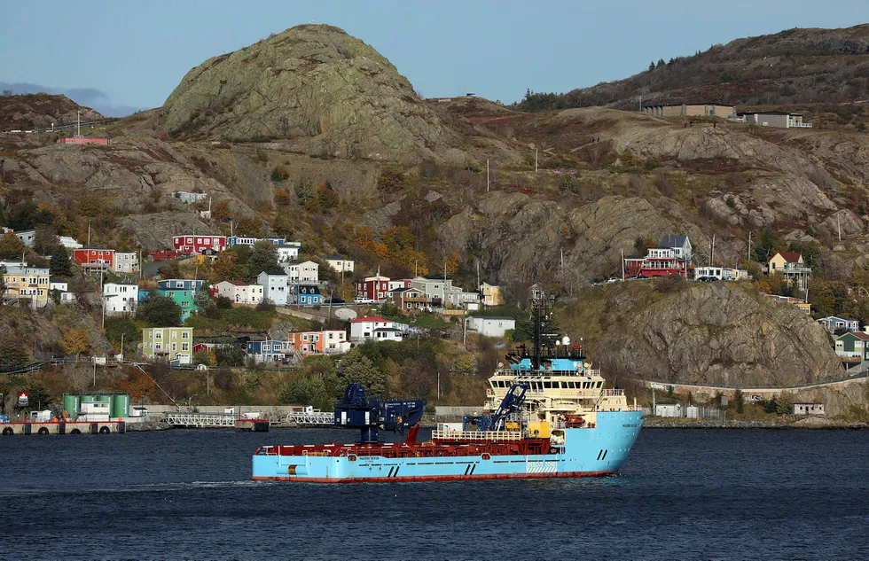 Sidetracked: a supply vessel departs St John's in Newfoundland, Canada