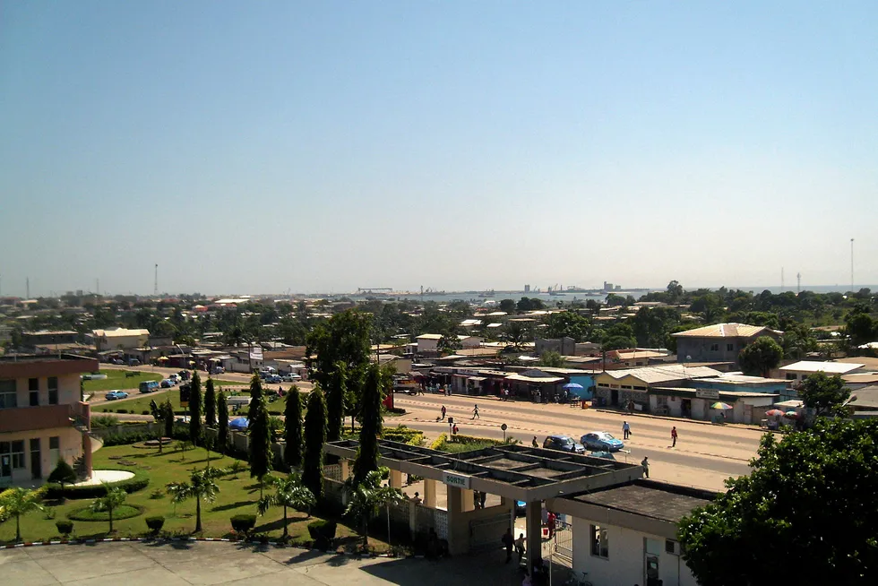 Outlook: a view over Pointe Noire in Congo Brazzaville looking towards the southern Atlantic Ocean