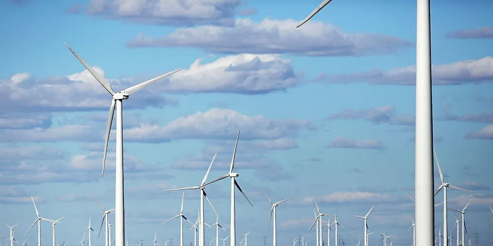 Wind power is already setting new records in Texas. Pic: Spencer Platt/Getty Images