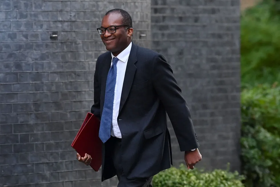 'Reassured': UK Business Secretary Kwasi Kwarteng arrives in Downing street for the first cabinet meeting following a cabinet reshuffle by Prime Minister Boris Johnson on 17 September