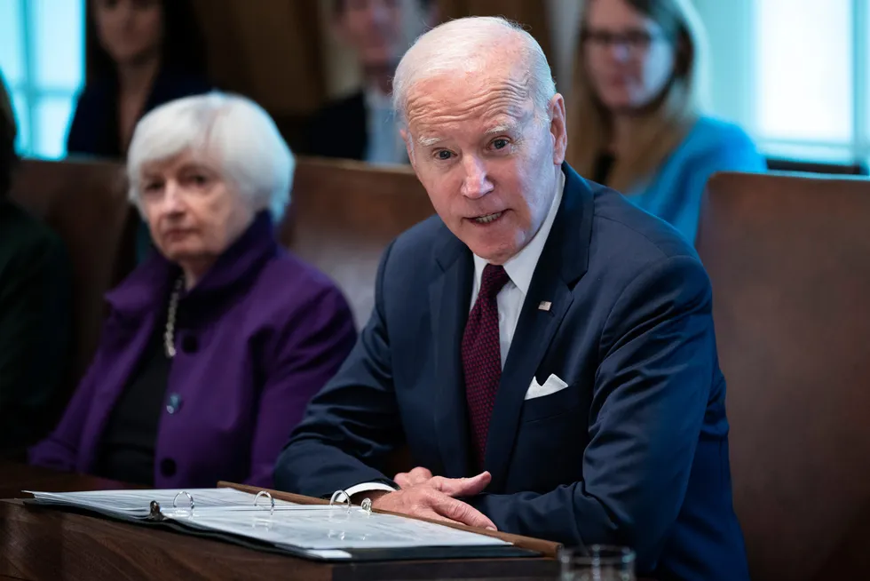 Finansminister Janet Yellen og president Joe Biden leder det ene store landet hvor nivået på verdiskapingen er like høy som den ville vært uten koronapandemien.