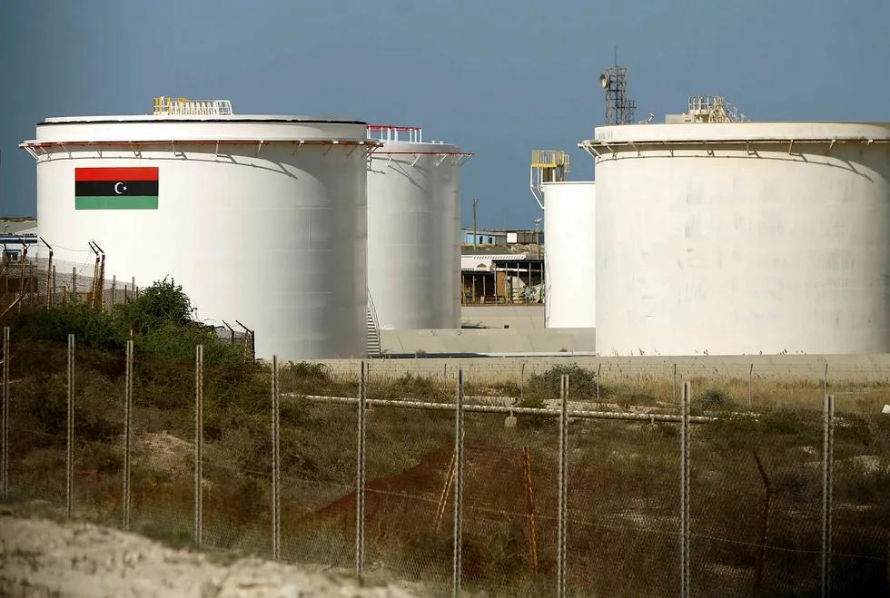 Shut in: oil facilities in the northern Libyan town of al-Buraqah are among those affected by the blockade on exports imposed by military strongman Khalifa Haftar