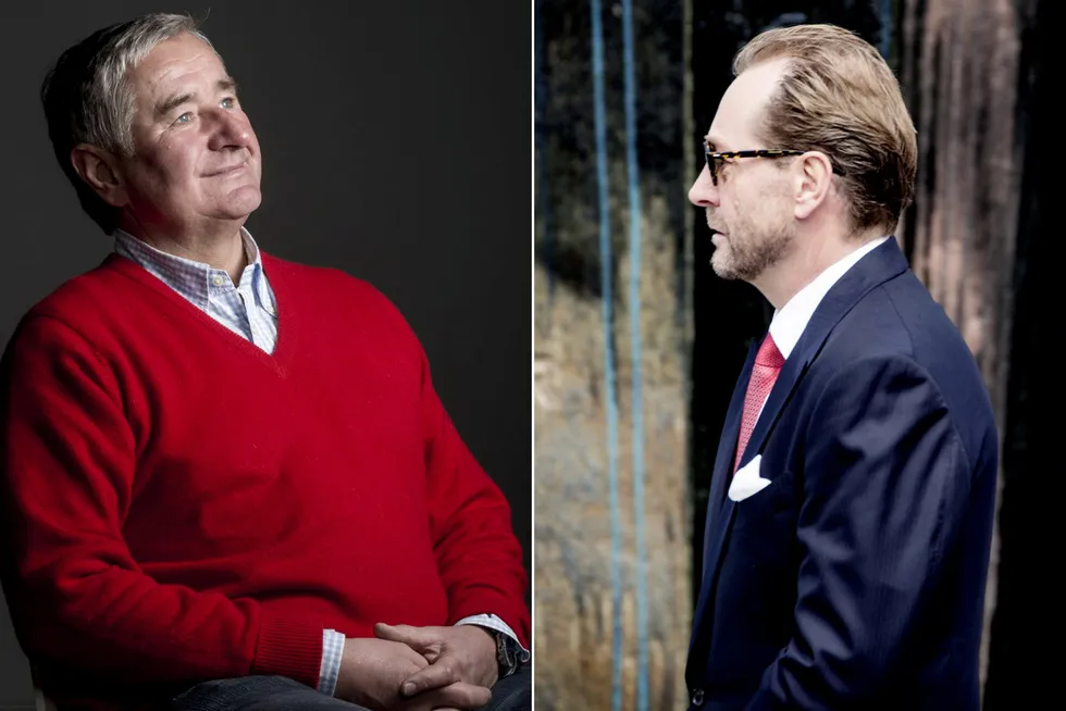 Christen Sveaas og Kjell Inge Røkke. To alfahanner i norsk finans.