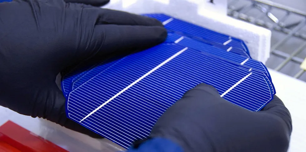 Solar wafers being manufactured in the US.