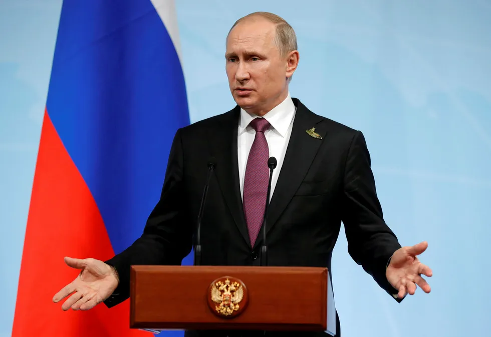 Russlands president Vladimir Putin på G20-møtet i Hamburg i begynnelsen av juli. Foto: Alexander Zemlianichenko/Reuters/NTB Scanpix