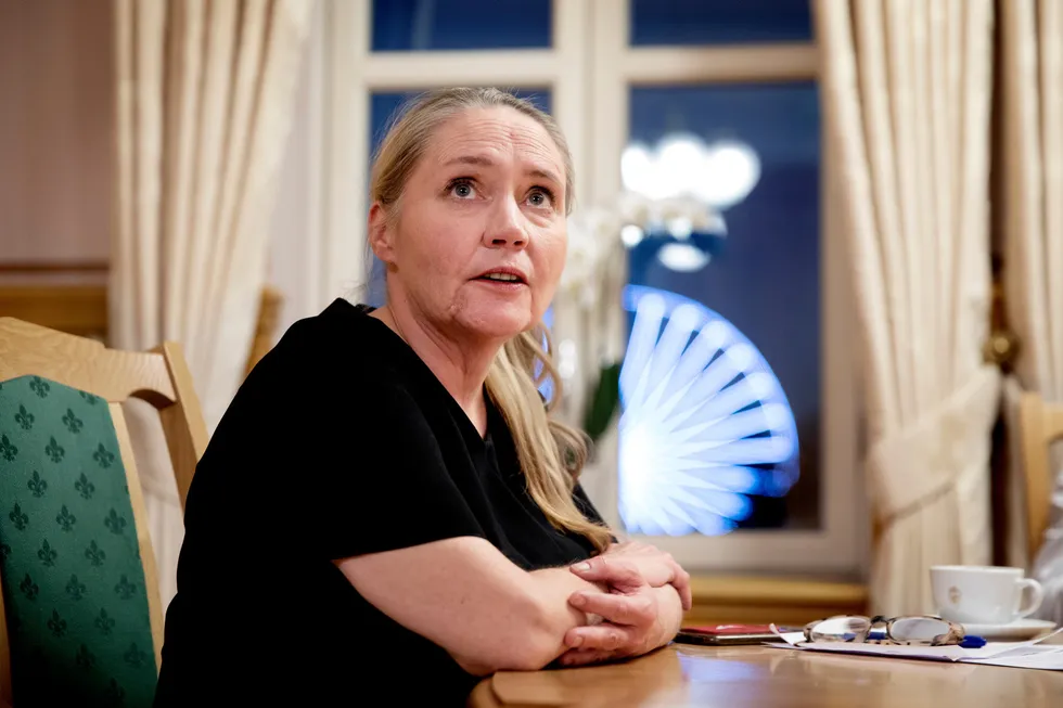 Stortingspresident Eva Kristin Hansen på sitt kontor på Stortinget forrige uke.