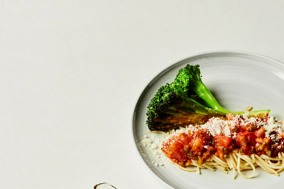 To middager i én: pasta med tomatsaus og vegetarisk moussaka