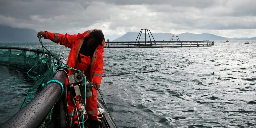 HARDANGERFJORDEN: Lakseoppdrettsselskapet Lingalaks (bildet) er i produksjonsområde 3. Per i dag har dette produksjonsområdet «rød status».