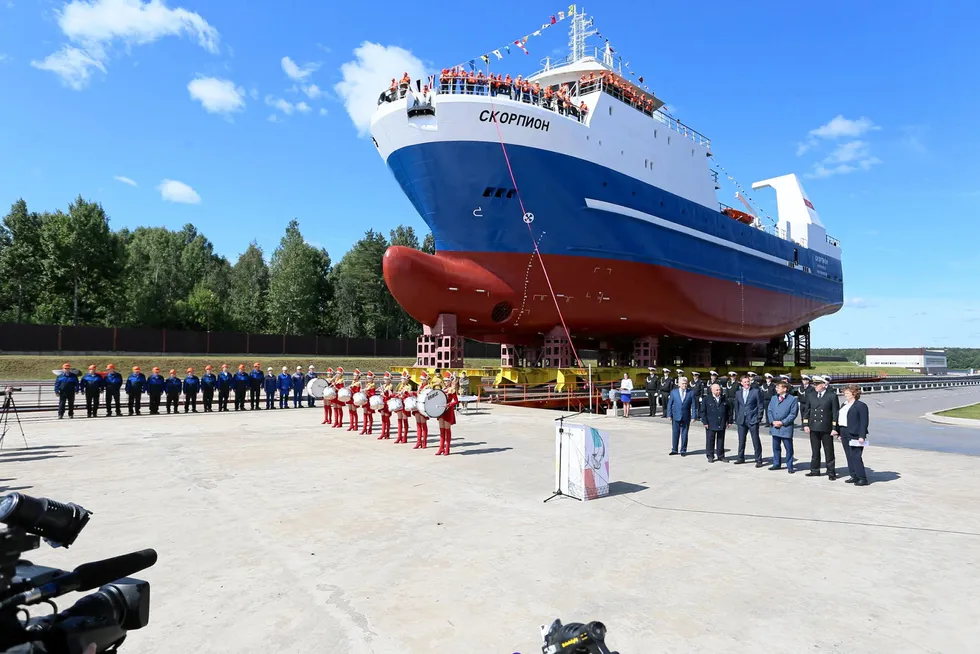 The Scorpion - a new 61-meter vessel ordered by holding company the FEST Group for its Murmansk-based fishing company Strelets.