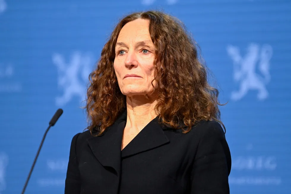FHI-direktør Camilla Stoltenberg under regjeringens pressekonferanse om koronasituasjonen.