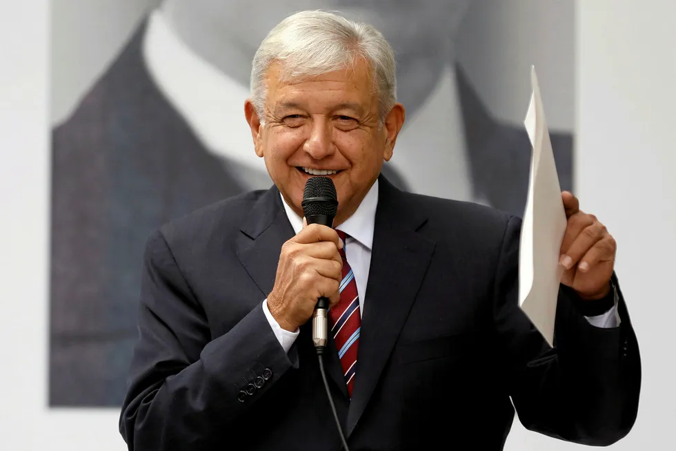 Intentions: Mexico's president-elect Andres Manuel Lopez Obrador