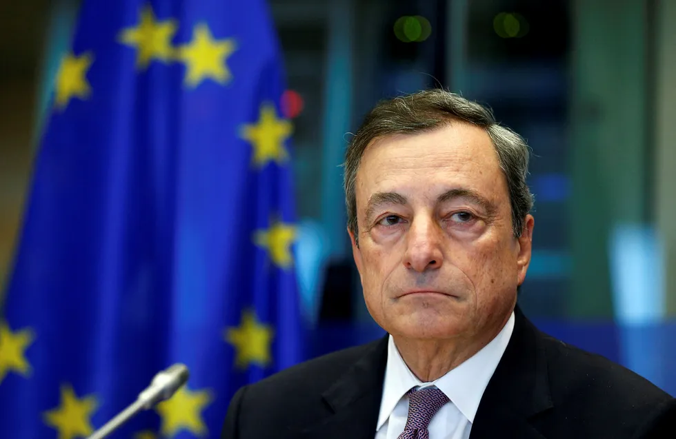 Sentralbanksjef Mario Draghi i Den europeiske sentralbanken (ECB). Foto: FRANCOIS LENOIR/Reuters/NTB Scanpix