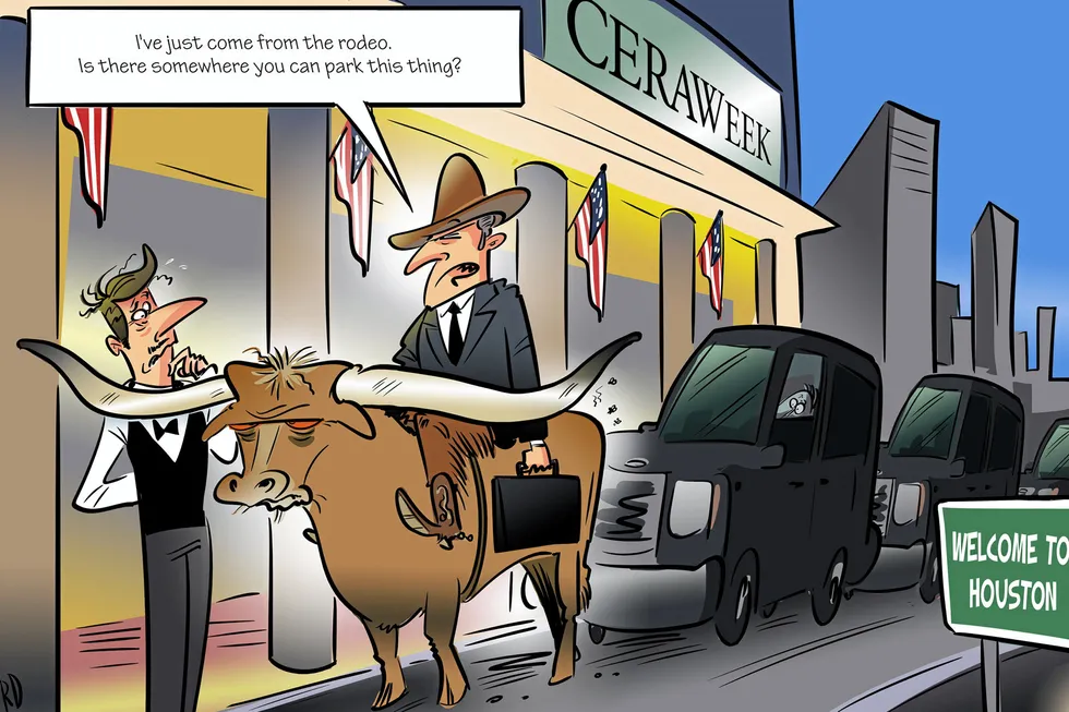 Texas two-fer: CERAWeek by S&P Global kicked off in Houston this week just as the city's famous weeks-long Livestock Show and Rodeo was wrapping up, so it would be understandable if some of the oil executives attending the conference — who are feeling pretty bullish in 2024 — got things a bit mixed up.