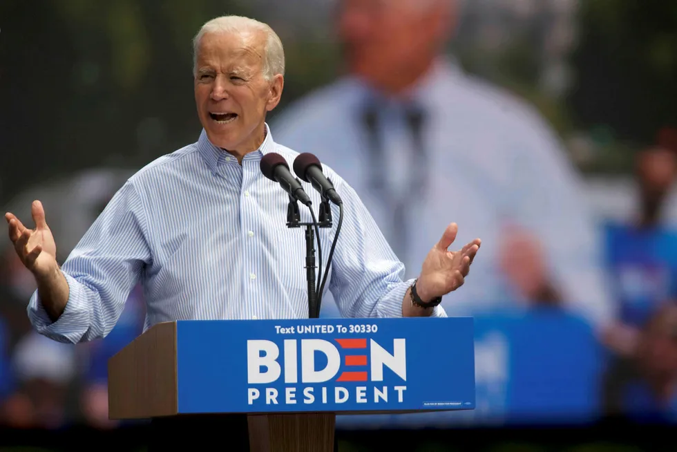 Joe Biden: Democratic candidate not accepting donations from fossil fuel companies