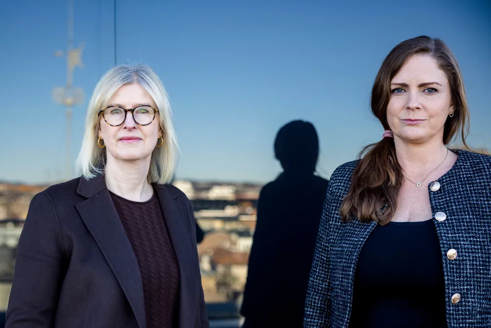 Senioradvokat Tine Vigmostad og advokat og partner Elisabeth Roscher i Wikborg Rein opplever nå stor pågang om Russland-sanksjoner.