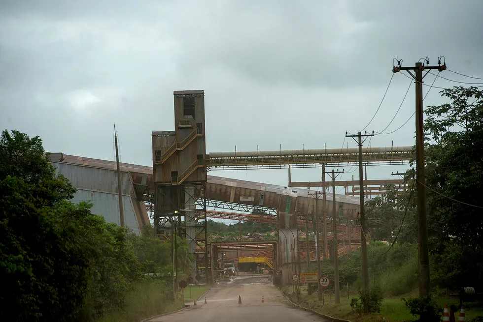 Fra Hydros aluminaraffineri Alunorte i delstaten Pará i Brasil. Bildet ble tatt i 2018.