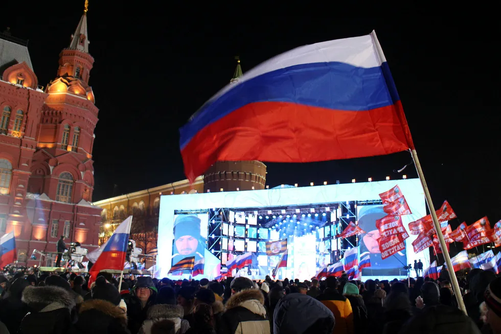 Feiret Putin og okkupasjon av Krim