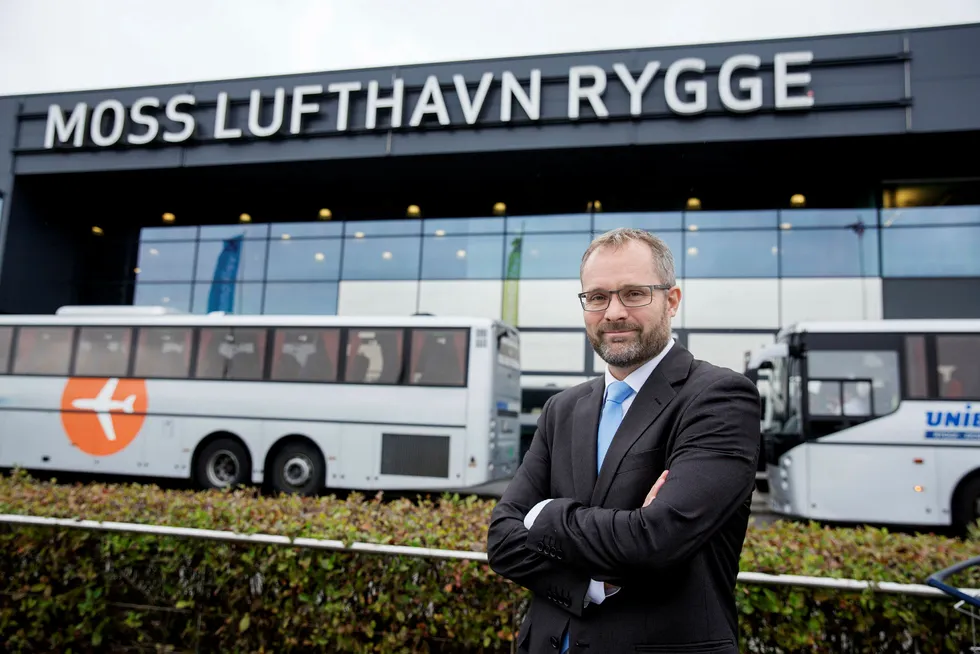 Knut R. Johannessen (daglig leder og initiativtager i selskapet Rygge Airport as). Foto: Fredrik Bjerknes