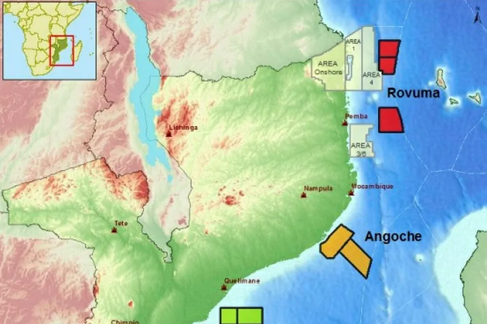 Mozambique fifth licensing round map . .