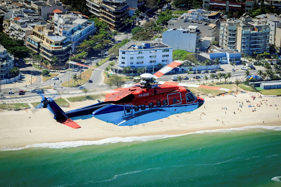 New tenders: a Sikorsky from CHC flying over Rio de Janeiro in Brazil