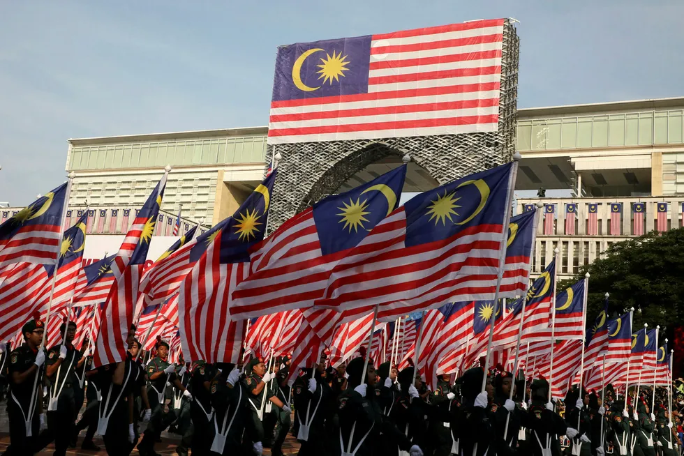 Flag day: Independence Day celebrations in Putrajaya, Malaysia, earlier this year