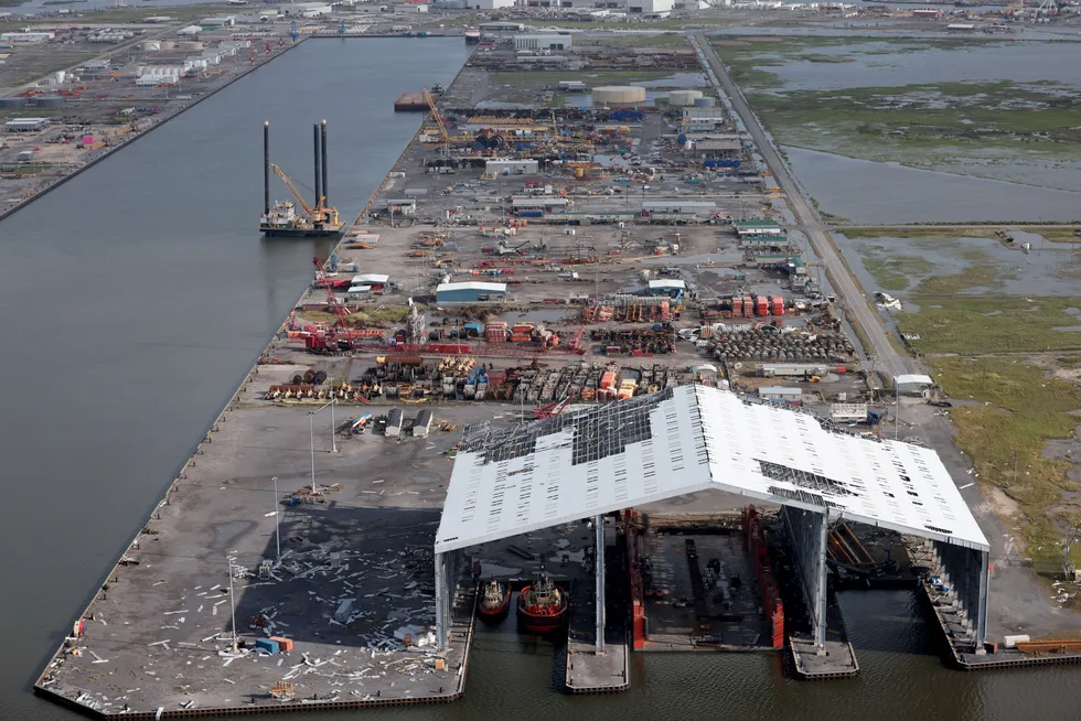 Massive destruction: Port Fourchon, Louisiana, a key hub for offshore oil and gas production activity, suffered severe damage from Hurricane Ida
