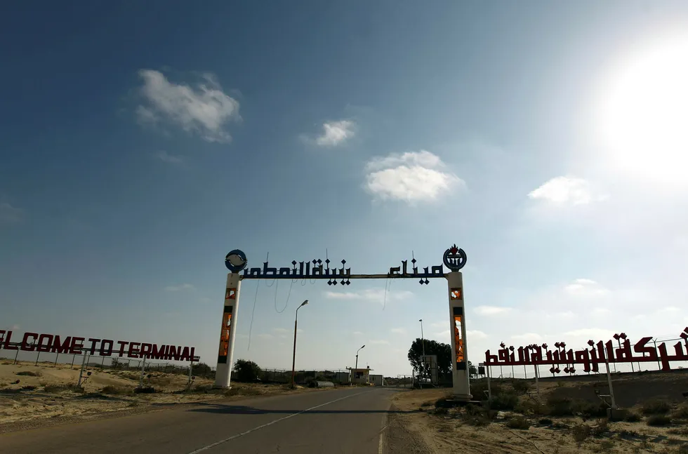 Libya ports: The entrance to the oil terminal of Zueitina