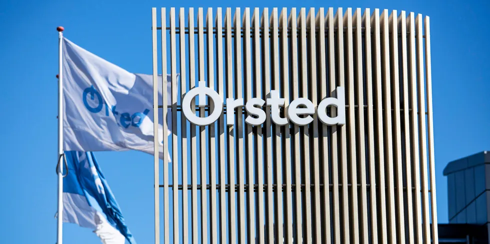 . Orsted flag at Gentofte location.
