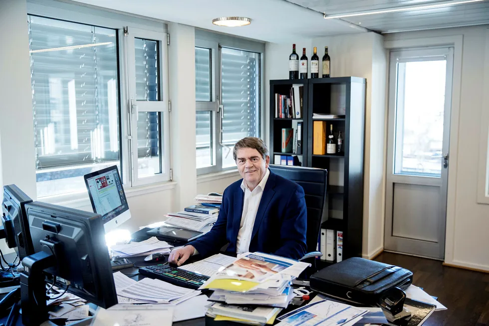 Investor Jan Petter Sissener bidrar med nye 28 millioner kroner i Nel etter at selskapet sikret seg en storkontrakt med den amerikanske lastebilprodusenten Nikola Motor Company. Foto: Fredrik Bjerknes