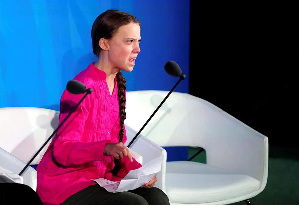 Klimaaktivisten Greta Thunberg får kritikk av Vladimir Putin.