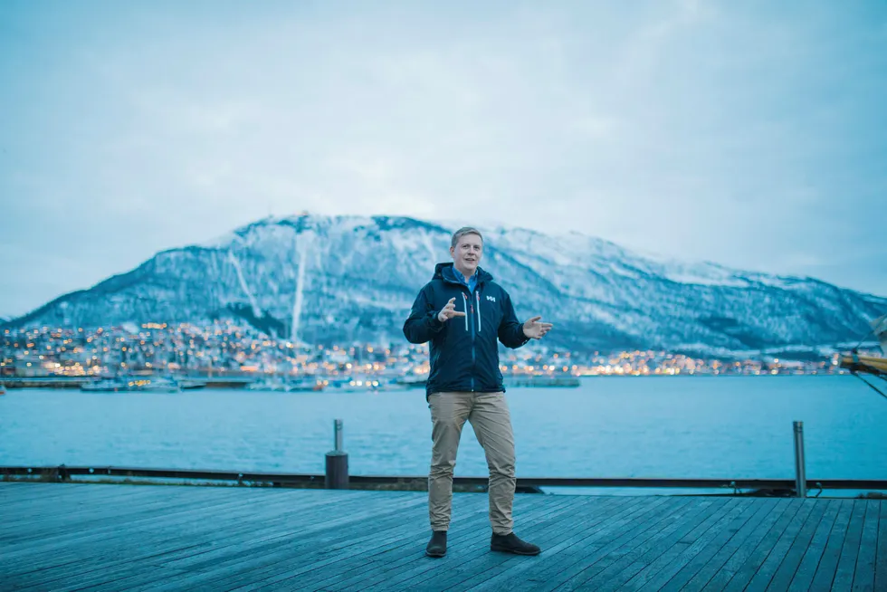 Daglig leder og medeier Fredrik Nordøy (22) i Nordøy har opplevd heftig vekst det halvannet året selskapet har eksistert. Han er samtidig student. Foto: Marius Fiskum