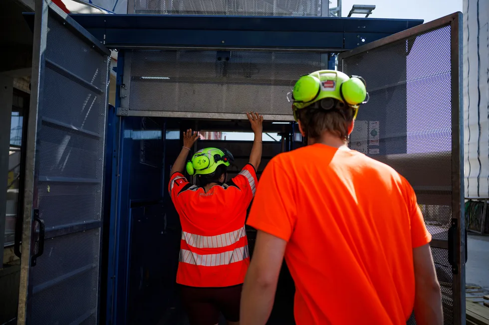 Bygg- og anleggsbransjen sliter fortsatt, her fra Veidekkes byggeplass på Ulven